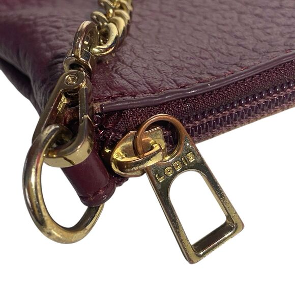Lodis Emily Convertible Crossbody Handbag Purse Genuine Leather Bag Wine Gold - Picture 7 of 12